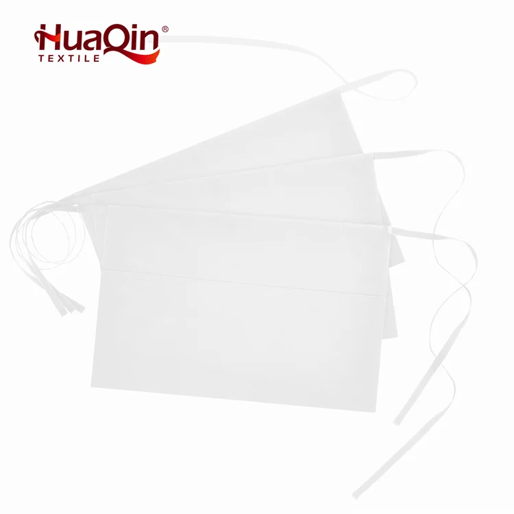 Hot Selling Ready Stock Men Women White Waist Aprons with Pockets