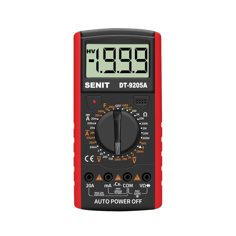Hotsale Cheap DT9205A Digital  Multimeter Factory Multimetro with AC DC Voltage Tester