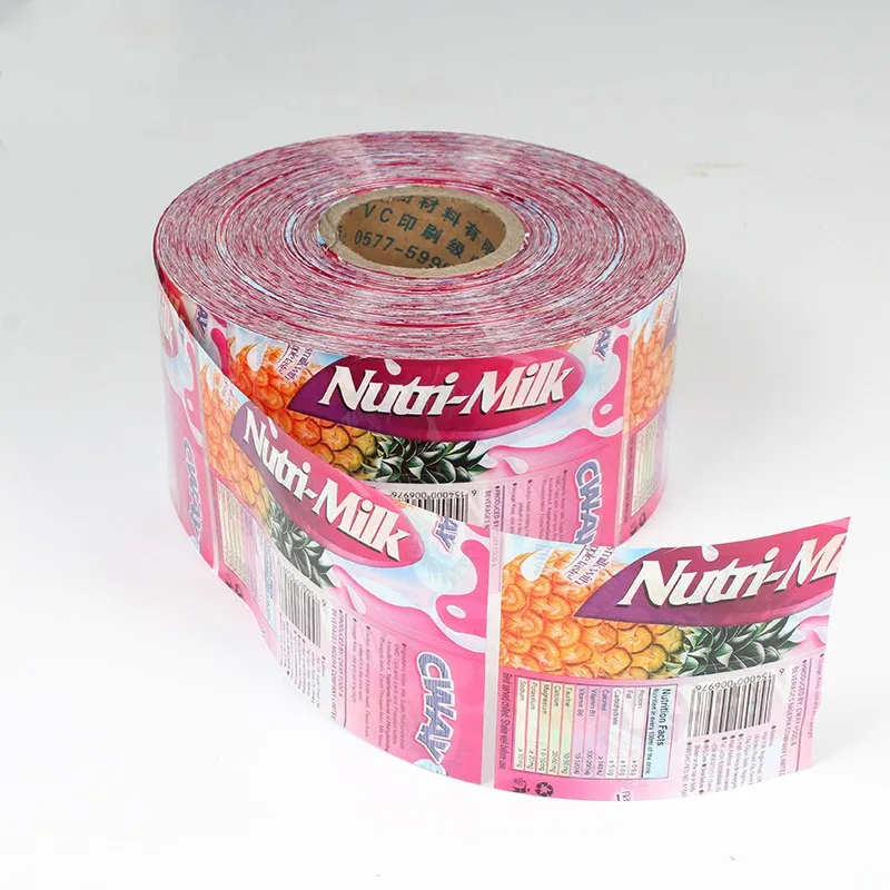 Customized logo Printed PET/PVC plastic shrink wrap bottle labels