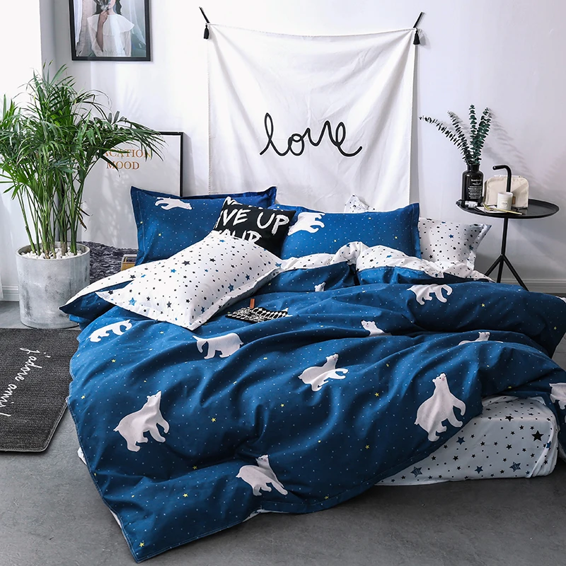 
MOHAP Luxury Wholesale Microfiber Bed Sheets Duvet Cover Printed 