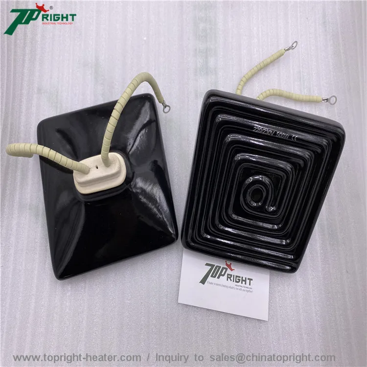 Ceramic Heater Board 122*122MM 220V/230V 250W BlackTop Upper Infrared Ceramic Heating Plate