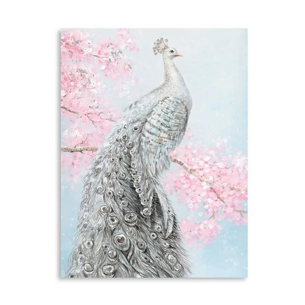 New trend Christmas peacock oil painting on canvas