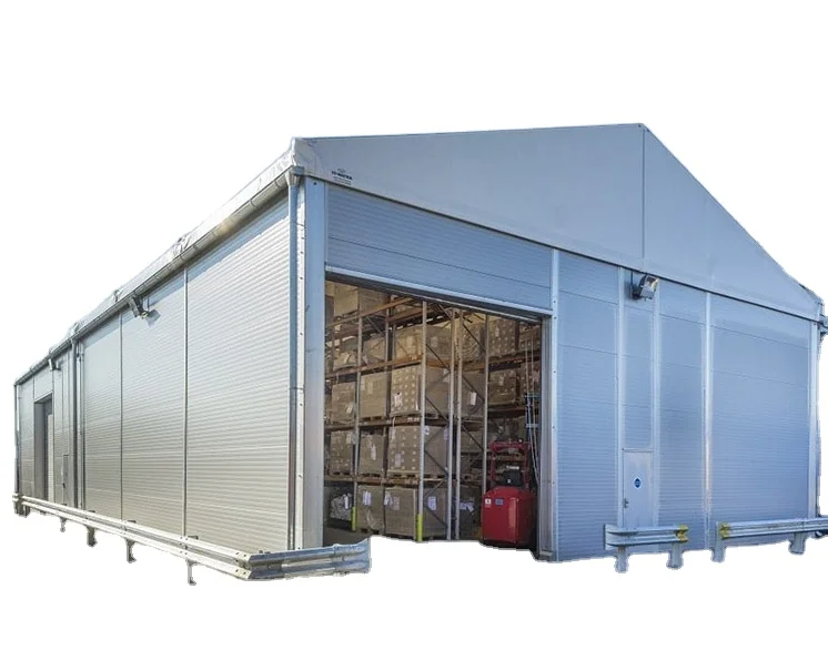 15x25m Large Aluminum Frame Warehouse Storage Tent Sport Event Tent Marquee Tents With Electric Roller Shutter For Sale