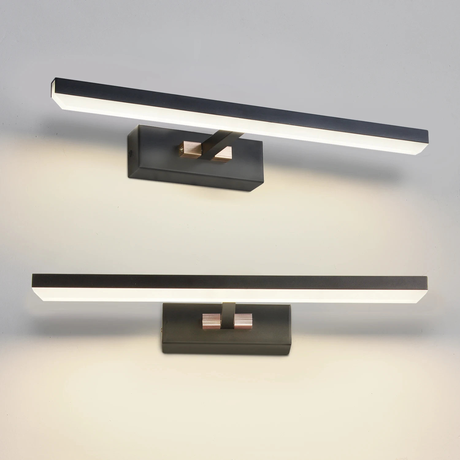 Современная Настенная светодиодная лампа индивидуальный светильник для ванной зеркала под раковину черный и белый цвета освещение комнаты 6 Вт 8