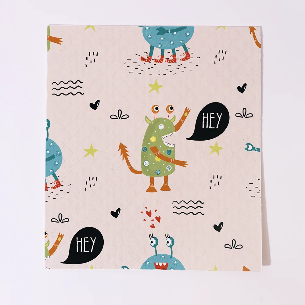 HOSHOM Cellulose Sponge Swedish Dish Cleaning Cloth Set Swiss Dish Kitchen Towels