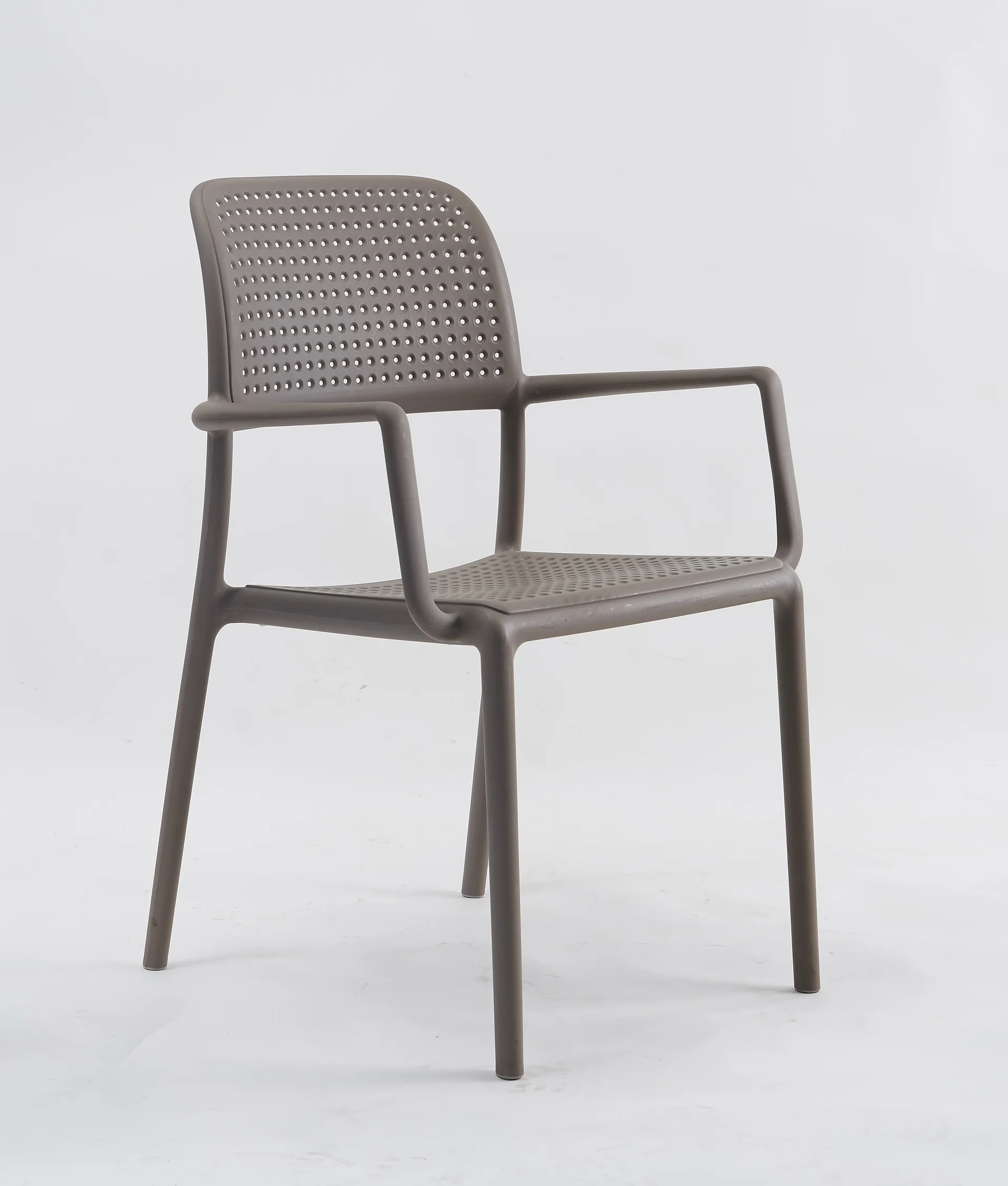 Cheap home furniture plastic armrest chair PP-173A