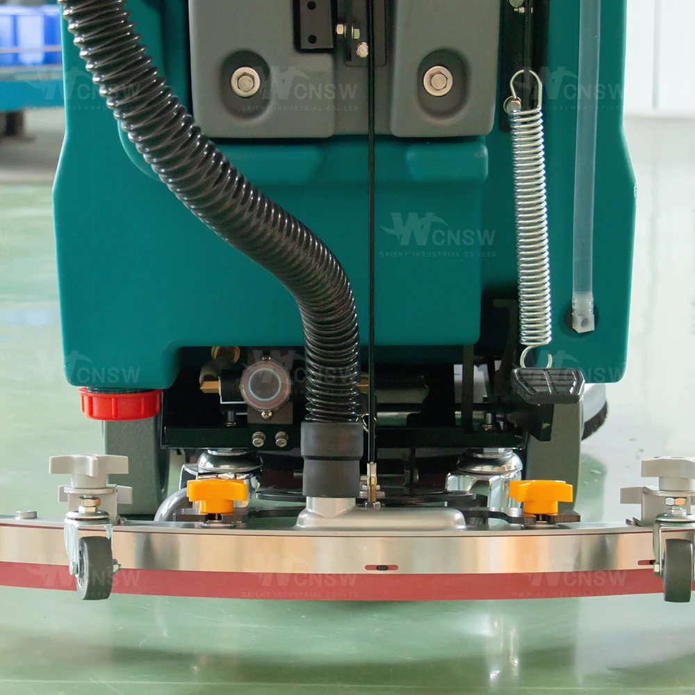 OR-V5 (Z) walk behind ceramic tile floor scrubber machine battery chargers dryer in public area