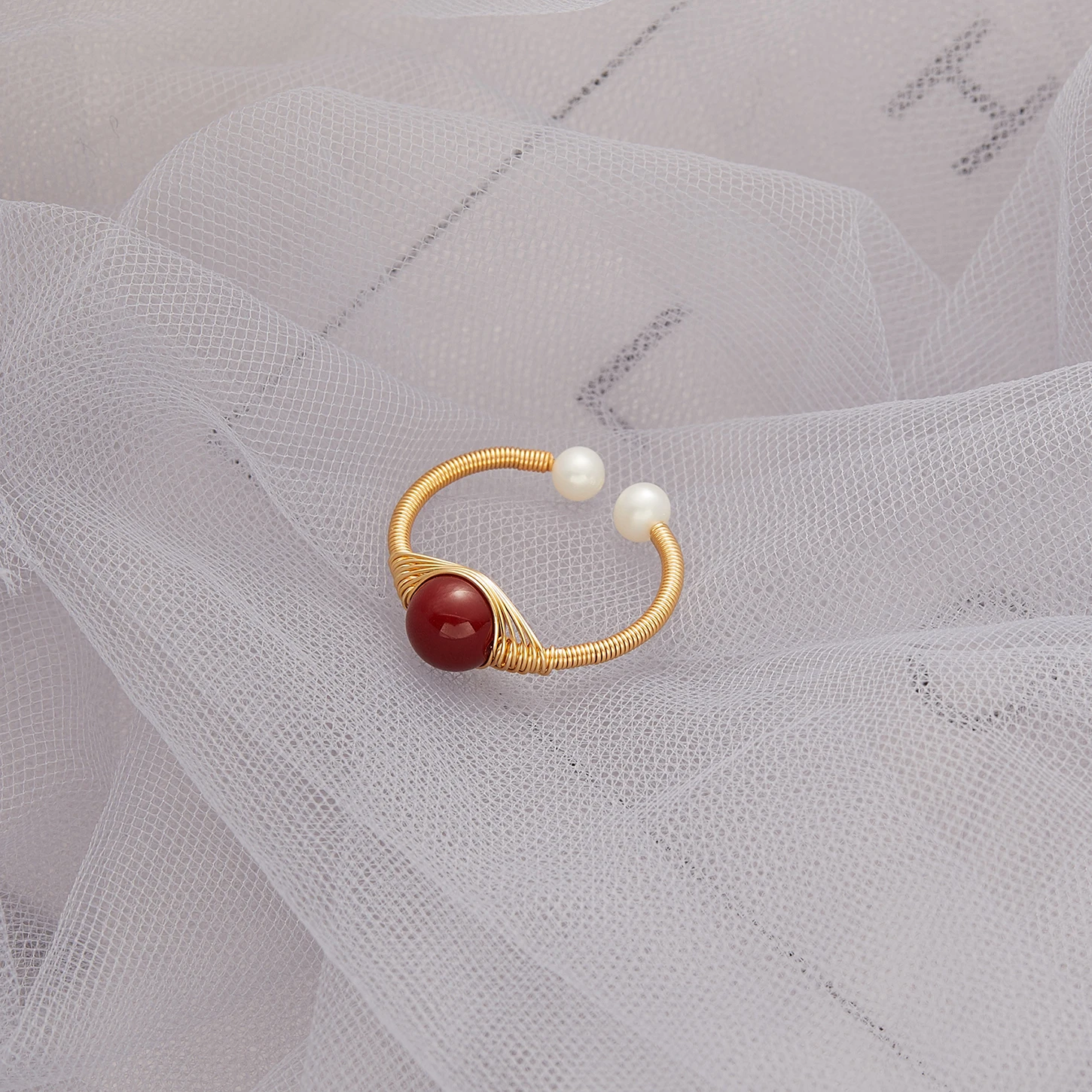 Jewelry Accessories Vendors Custom Coral Stone Ring For Rings Jewelry Women