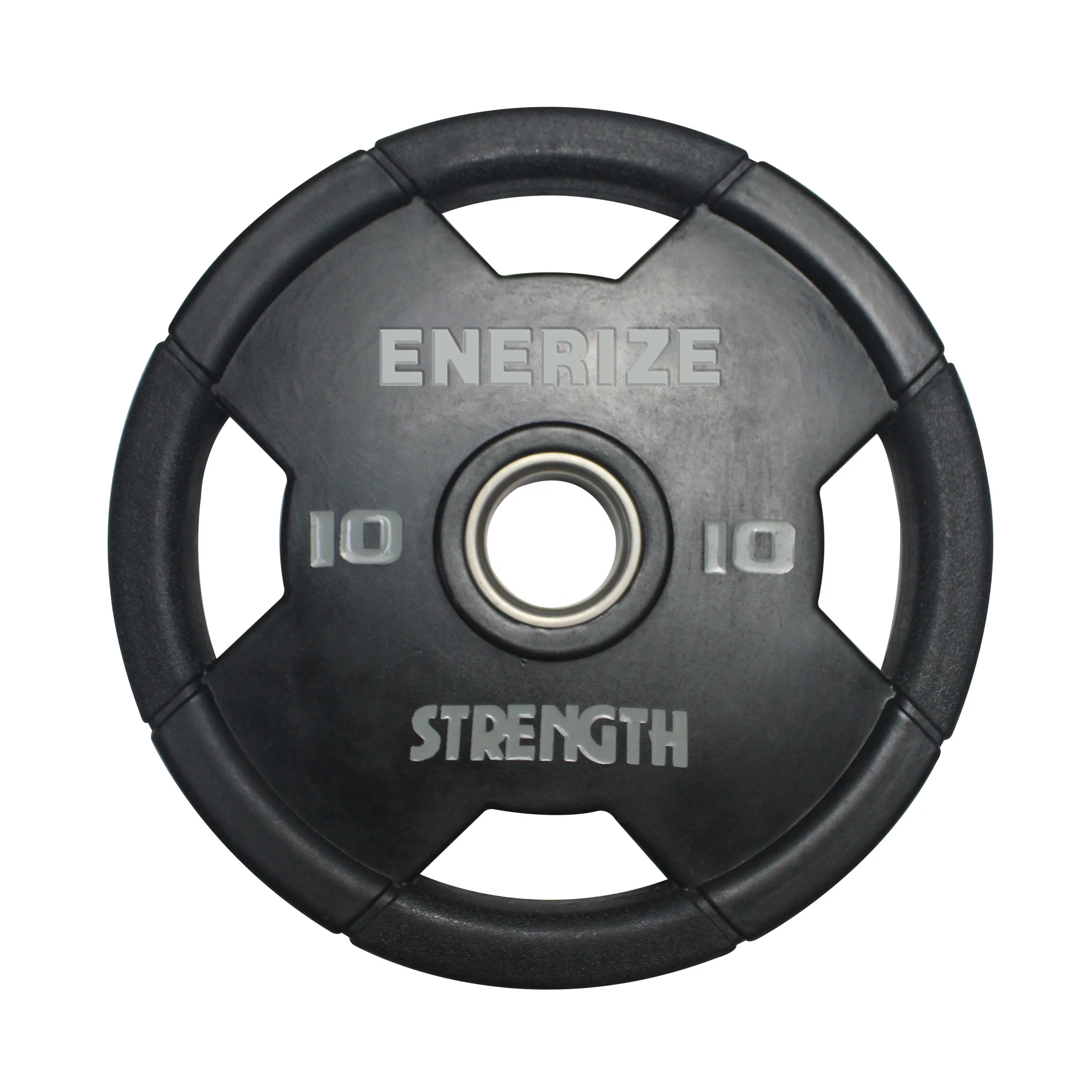 Weightlifting Fitness Workout Weight Plates For Gym Cast Iron Tri Grip Bumper Barbell Rubber Barbell Piece