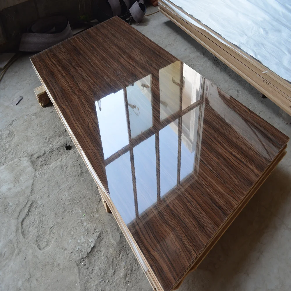 High glossy Wood Grain UV MDF Panel Coated Board Colorful Melamine Laminated MDF Panel