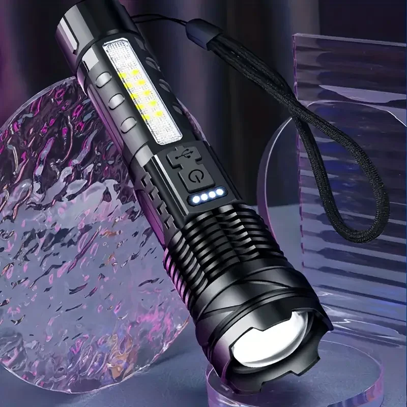 Водонепроницаемый Высокий люмен USB перезаряжаемые тактические фонари XHP50 фонарик самый мощный портативный светодиодный для улицы