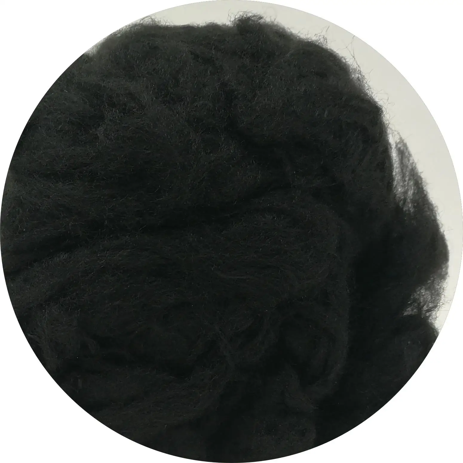 2DX51mm Virgin Nylon PA6 Staple Fiber Black Colored