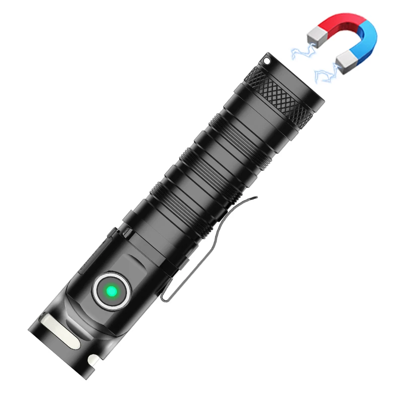 1200 Lumens torch flashlight t custom magnetic emergency led rechargeable flashlight