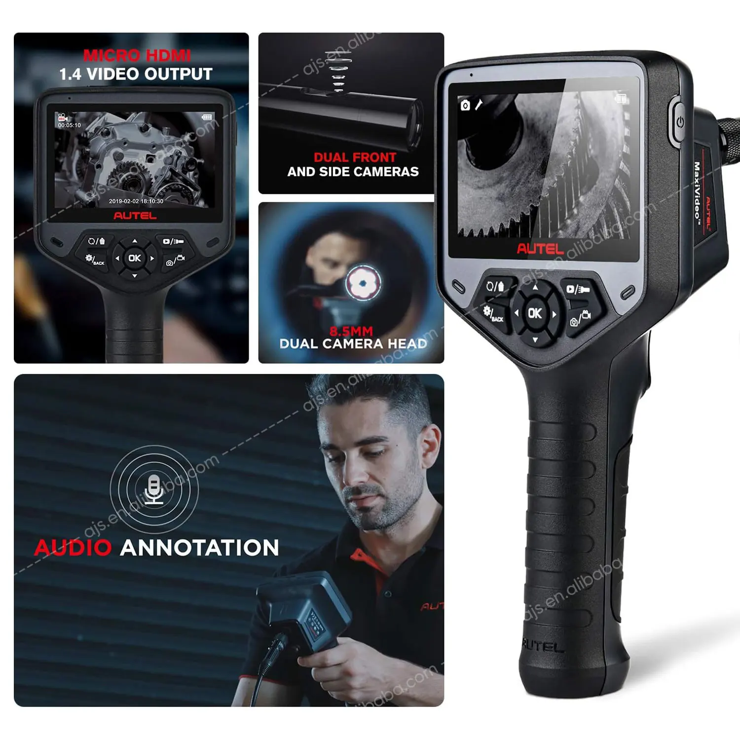 Autel Maxivideo MV480 Dual-camera Digital Videoscope Inspection Camera Endoscope 8.5mm Image Head