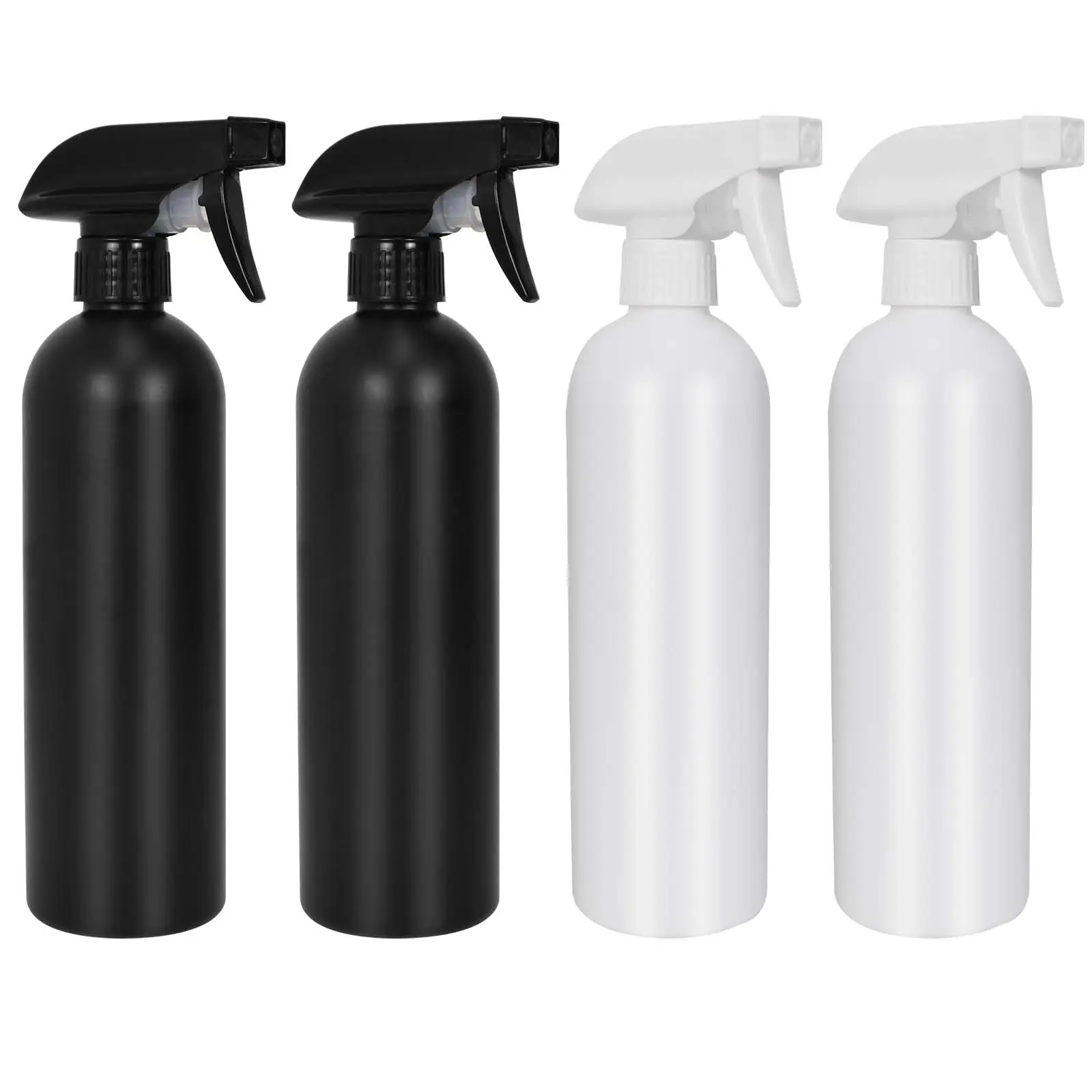250ml 300ml 500ml Empty Pet Blue Amber Round Shoulder Boston Watering Plastic Bottle With Black White Clear Mini Sprayer