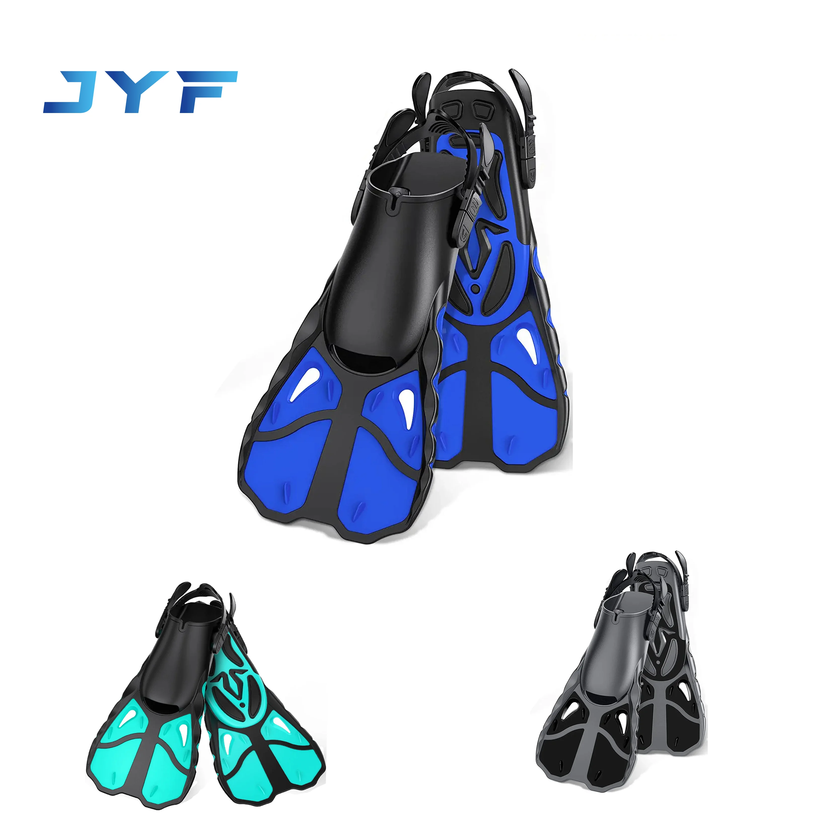 Good Selling JYF Brand Snorkel Fins Swim Flippers Short Diving Frog Shoes