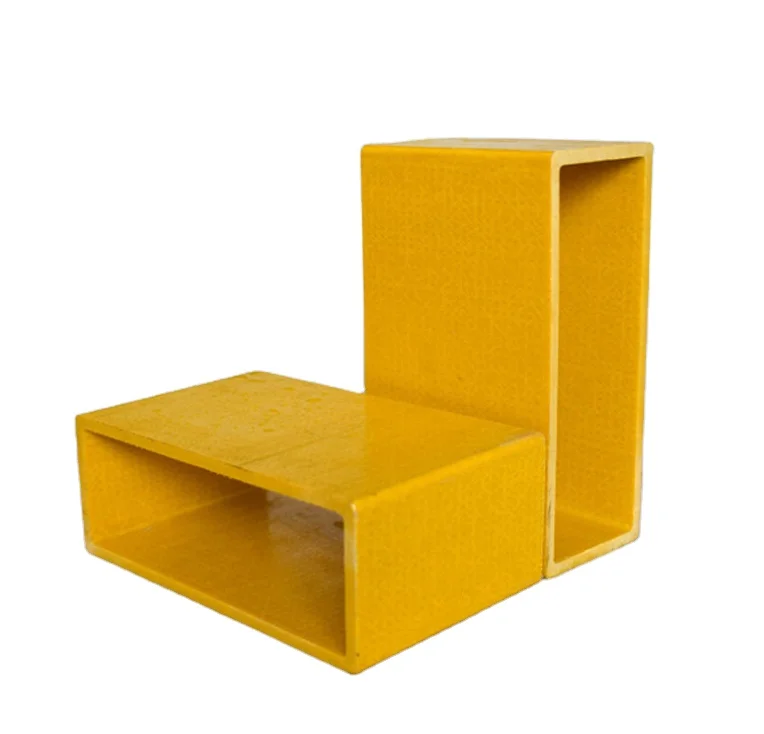 Fiberglass  Rectangle Tube Pultrusion FRP Profiles for Chemical Plant
