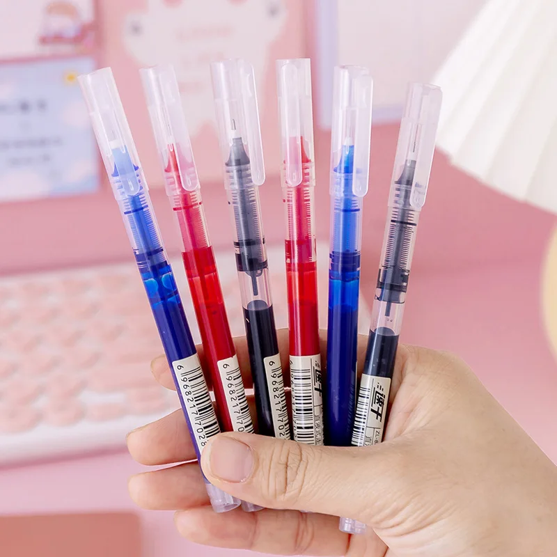Hot selling promotional cheap 3 color  plastic students exam liquid gel pen