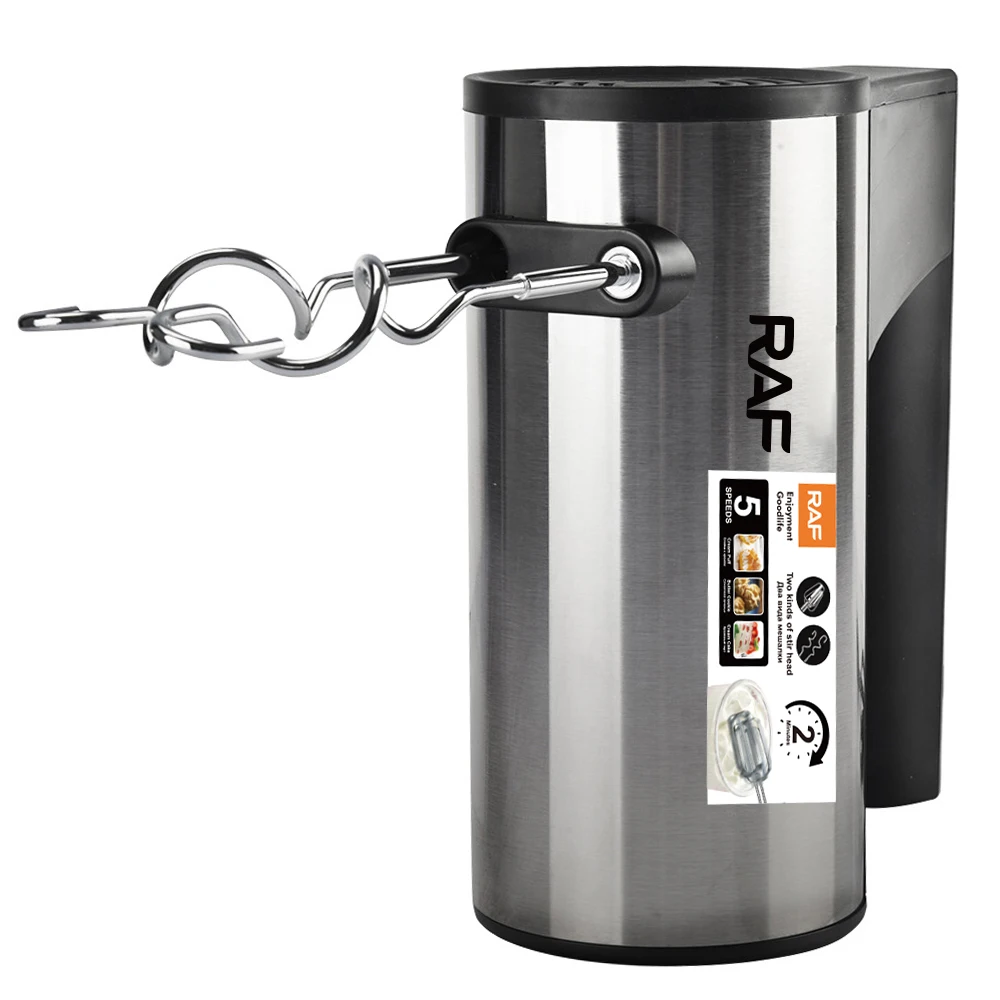 RAF Kitchen Appliance Stainless Steel 450W 5-Speed Operation High Speed Hand Mixer