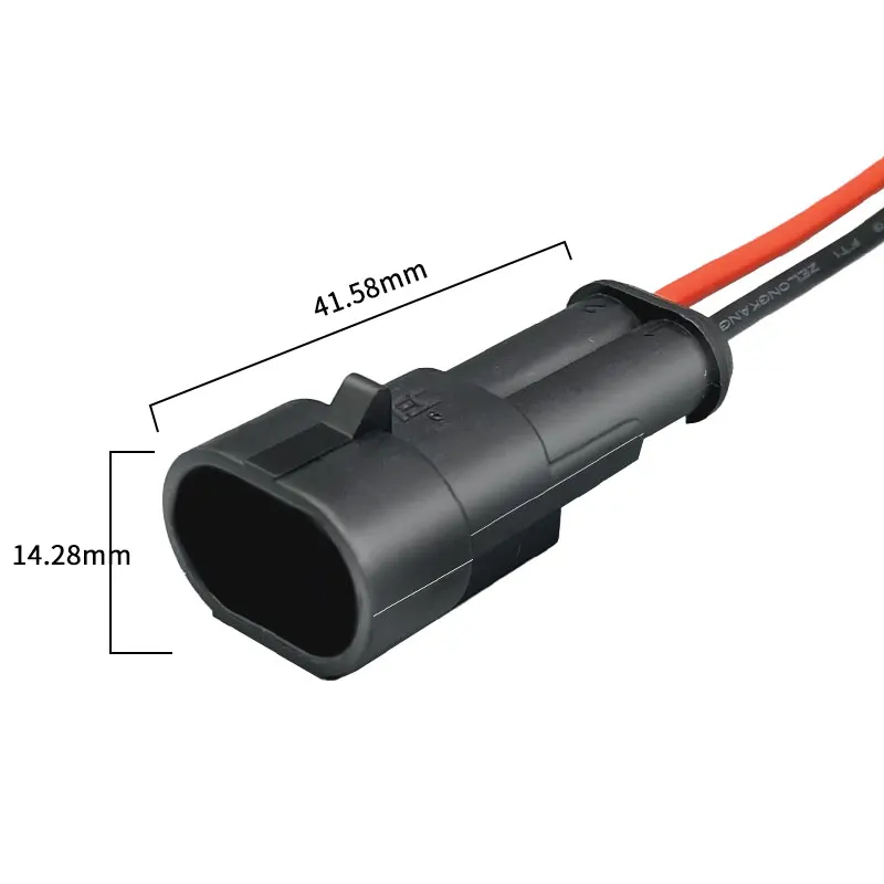 282080-1 amp super seal 2pin male female connector 1.5 series auto wire harnesses waterproof cables wire harness