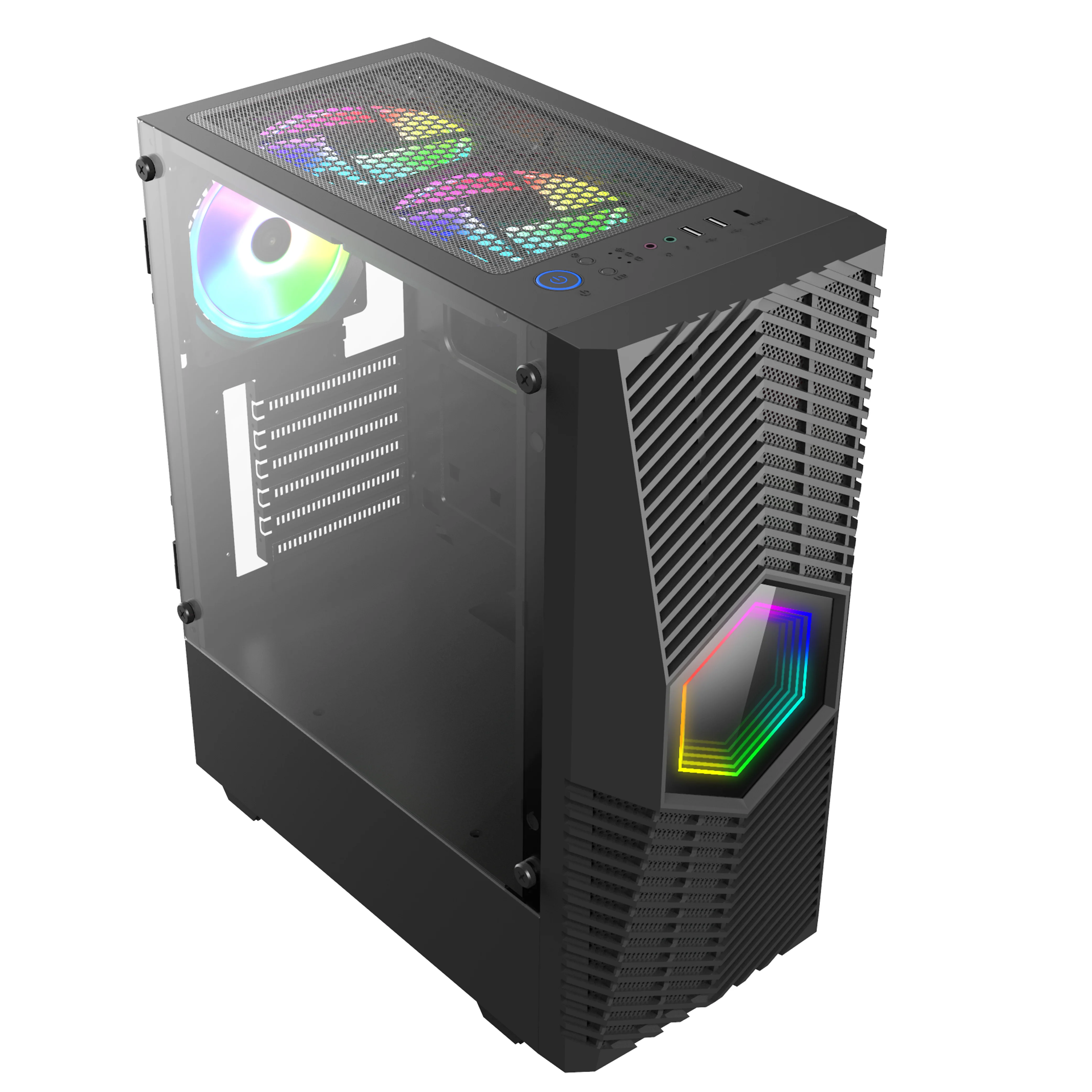 bulk carbon fiber front panel with power supply cooler deluxe RGB manufacturing white gaming for pc case