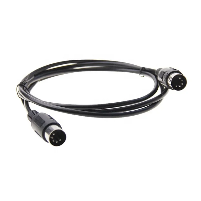 Mini Din 8 Pin MIDI Male Plug  Audio Extension Cord for Microphone