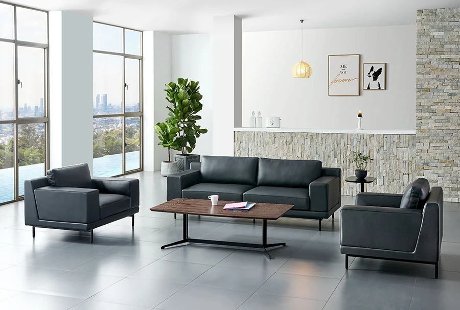 1 2 3 Seat Modern Luxury Home Furniture Leather Sofa Set Foshan Furniture Living Room Leather Sofas