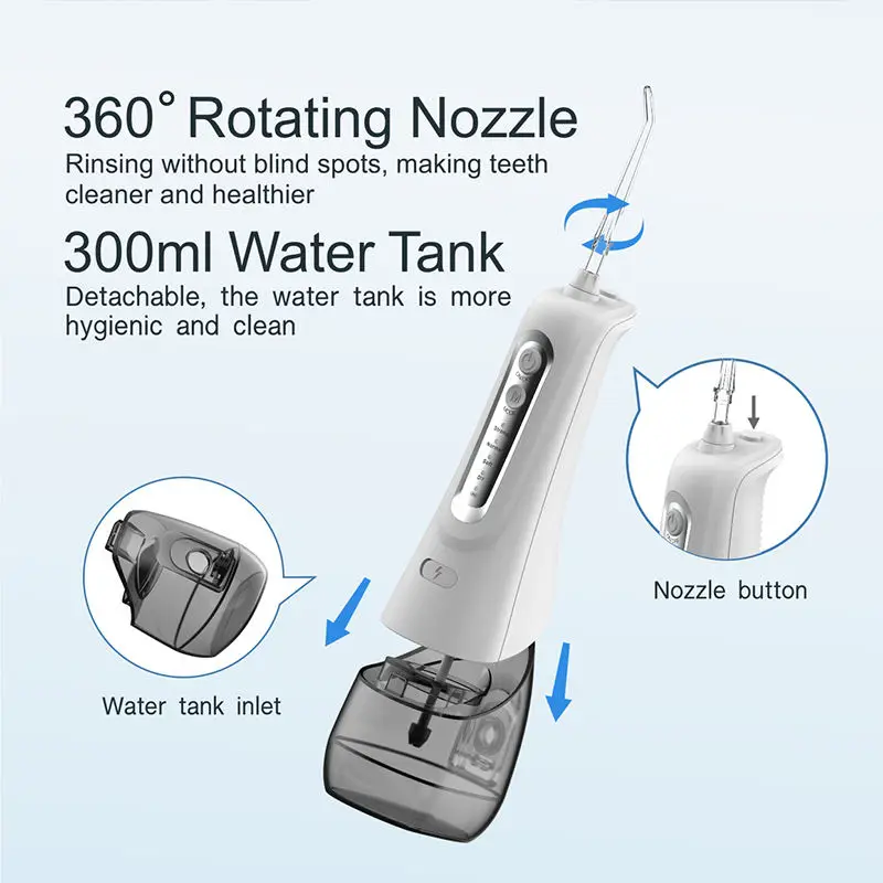 Flosser Oral Irrigator Portable Teeth Cleaning Cordless Irrigation Care Electric Irrig Tank Pick: Water Dental Flossers