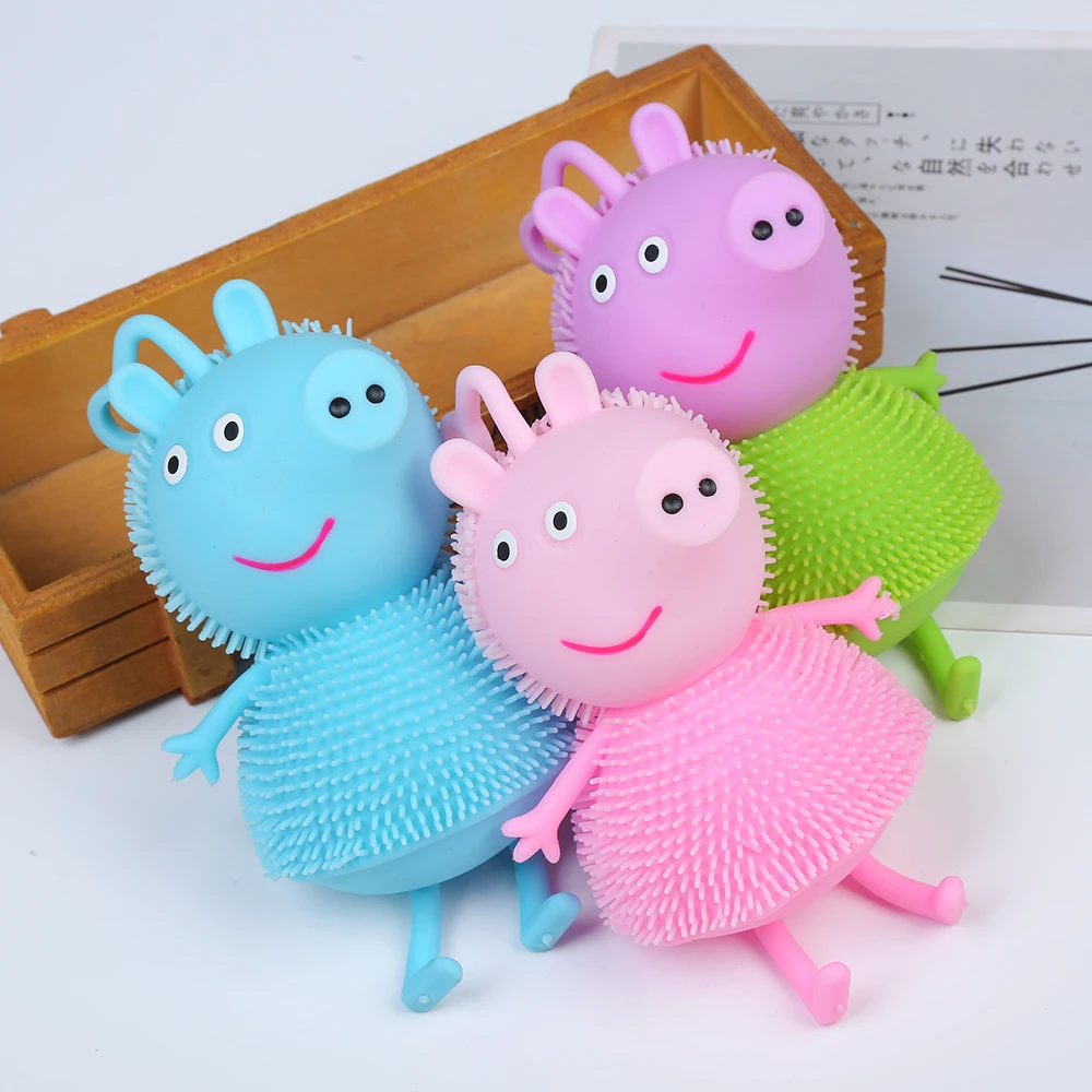 KEHUI Sticky Balls Factory Direct Sales Bouncy Toy Colorful Animal Shape Toy Balls Little Peggy Puffer Ball For Kids