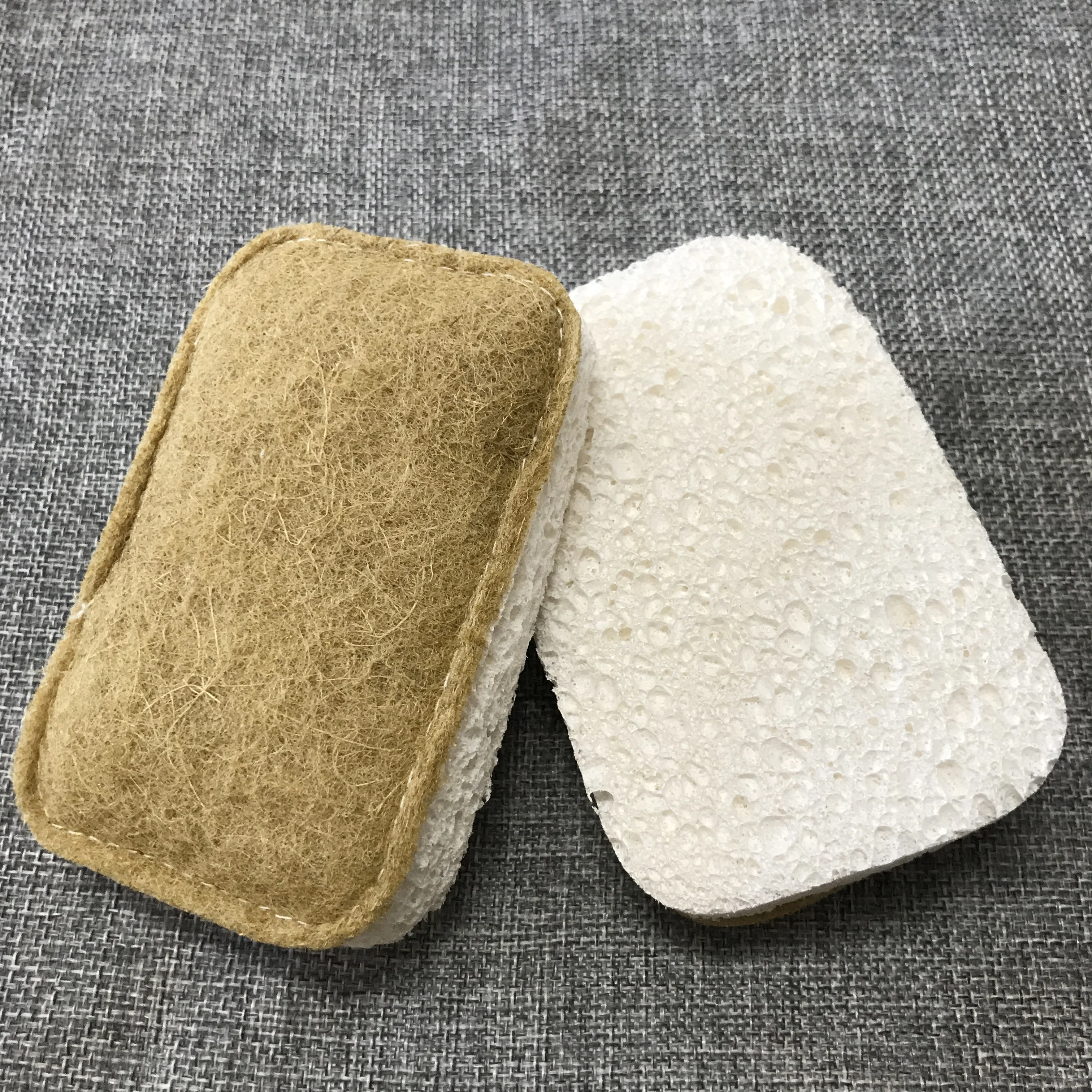 CK020-1 Absorbent Dishcloth Cellulose Sponge Wood Cloths 7*11cm Sisal Scrub Dishwashing Cellulose Cleaning Sponges