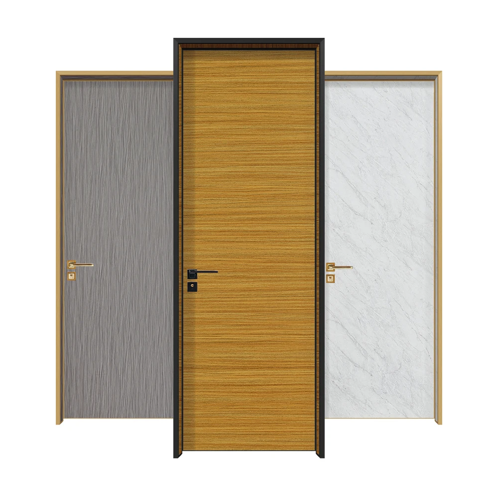 Aluminum frame ecological main gate door design wood door design in pakistan fire wood door