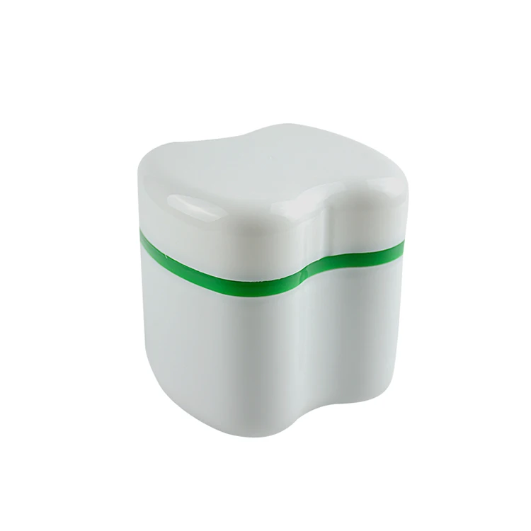 2022 Plastic denture box cleaning box dental retainer container denture storage box with net