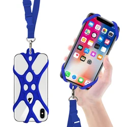 Latest Silicon Universal Mobile Phone Case With Strap For Huawei P20/P20 pro/P30/P30 pro/Mate 20/Mate X