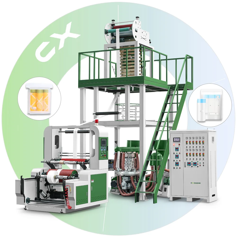 Aba three-layer film blown extruder film plastic film making machinery