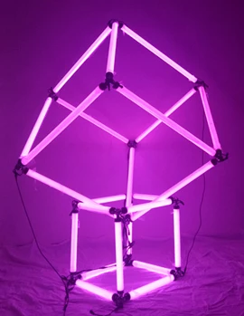 Full color 2M 48W 3D shadowless tube led stage lighting RGB Art-net control