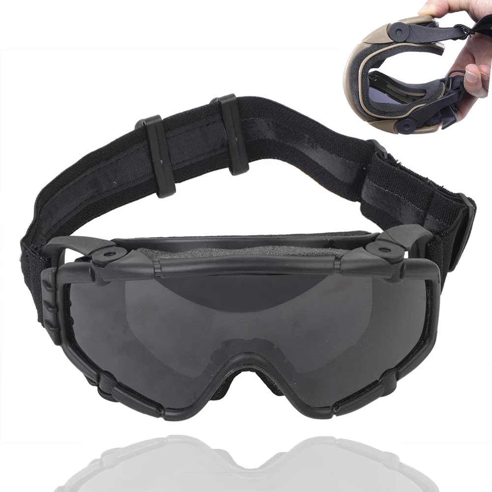 SI-баллистический Тактический Вентилятор Версия защитные очки Регулируемый Анти-туман пыль с 2 Объектив Аксессуары для страйкбола