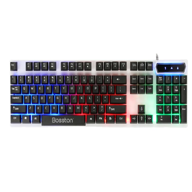 
Customized K310 Suspended mechanical feel keyboard 104 keys wired USB LED game computer keyboard USB backlit keyboard oem 