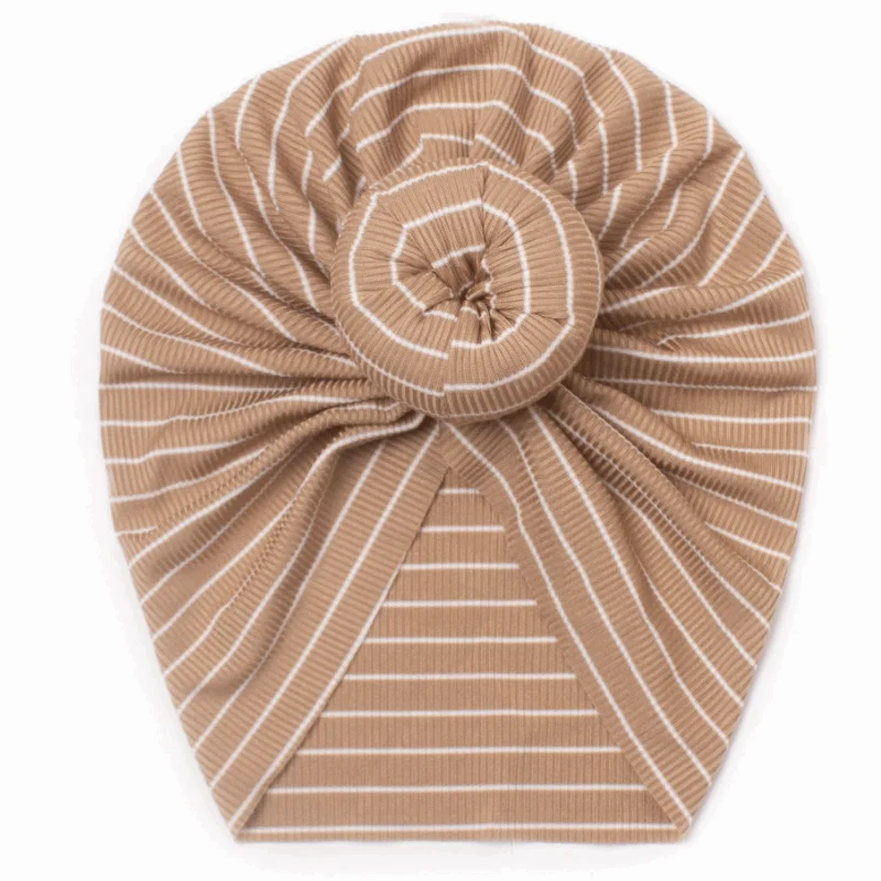 Fashion stripes design hats for baby brimless cap multi color elastic headband hat wholesale