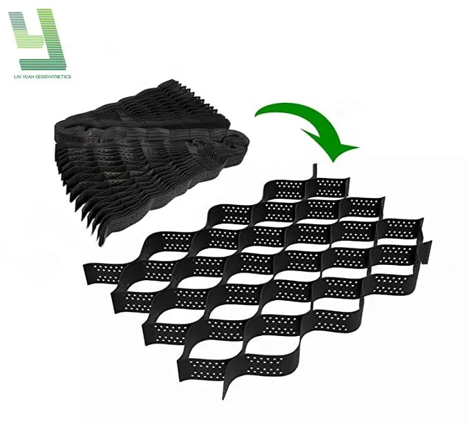 Geocell 75-330 Driveway Gravel Plastic Grass Paver Grid Slope protection Parking Lot Road Soil Stabilizer Hdpe Geocells