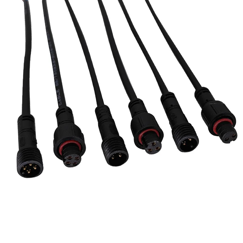 Low voltage led strip plastic male and female cable wire quick 2 3 4 5 pin waterproof connector