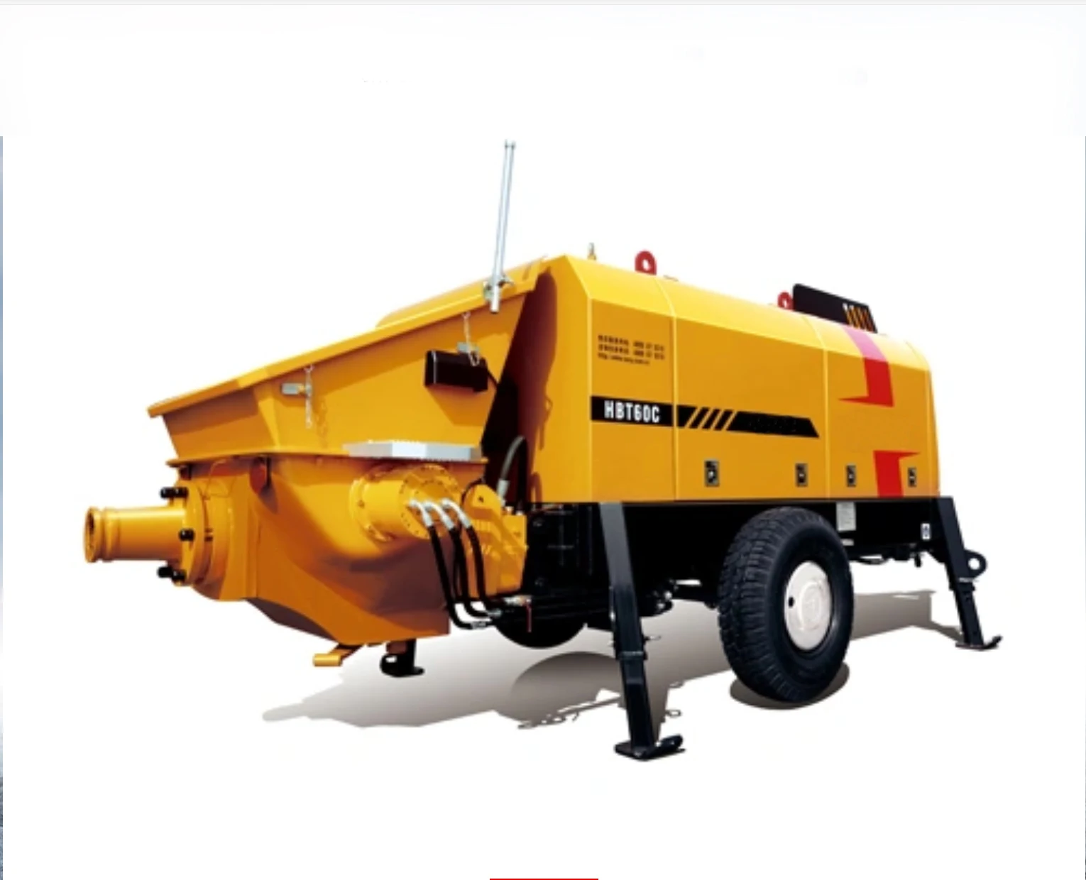 HBT10018C-5S (T3) S клапан 100 м3/ч выход 18 мПа дизельный бетонный прицеп насос