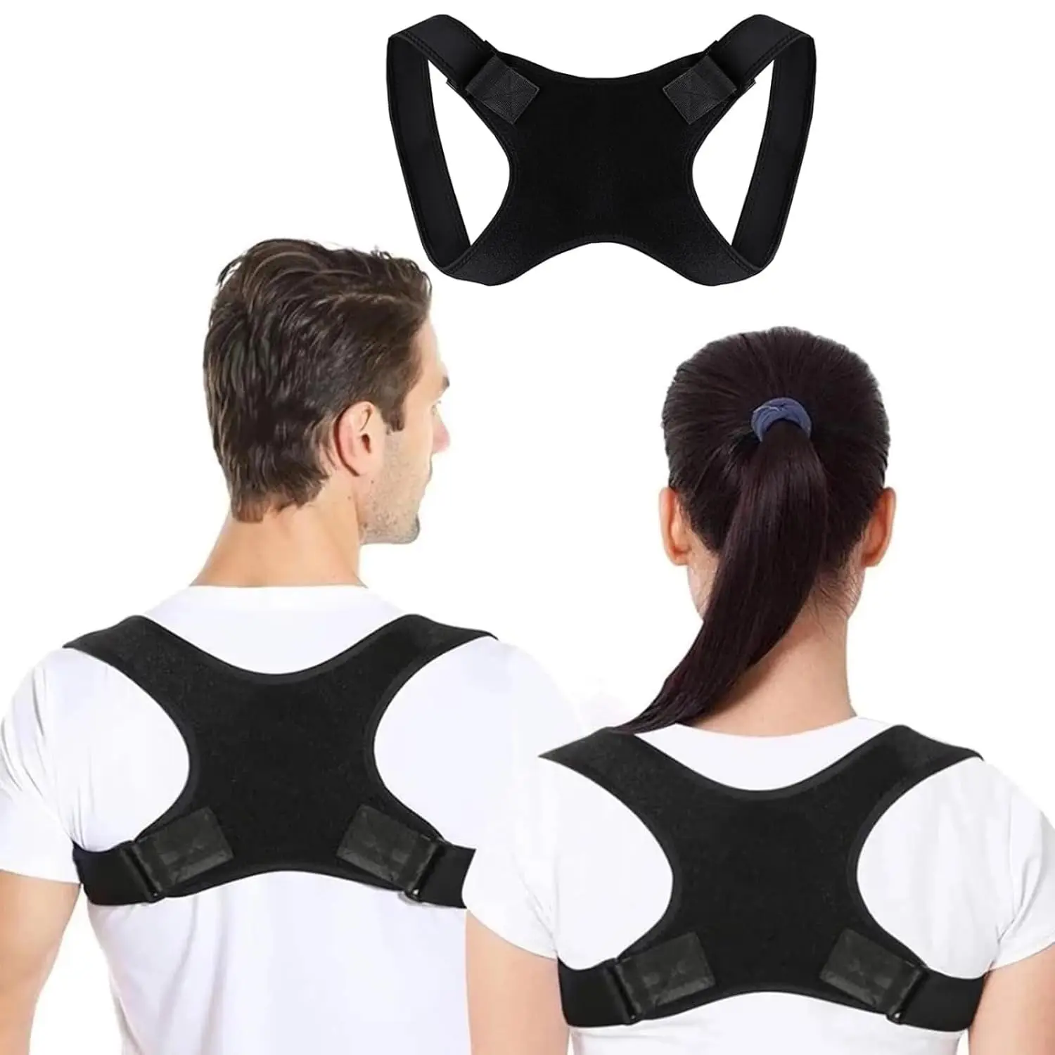 43 CM Back Posture Corrector Breathable Lumbar Brace Corset Back Belt Support Shoulder Lower Back Belt Brace Waist For Men Women