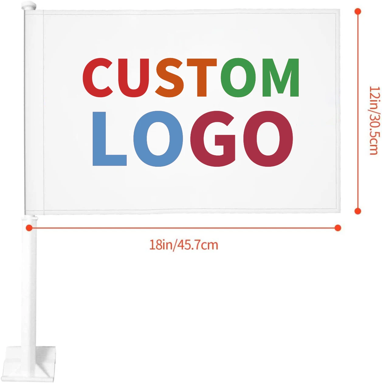 Custom Logo  National Style Flag blank Print  Imprint 12X18 Size Car Flag