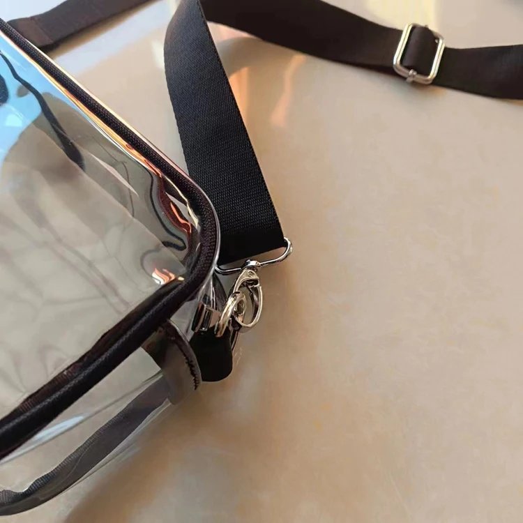 Custom Logo Stadium Approved PVC camera shaped bag crossbody design,women waterproof small camera shoulder sling bag