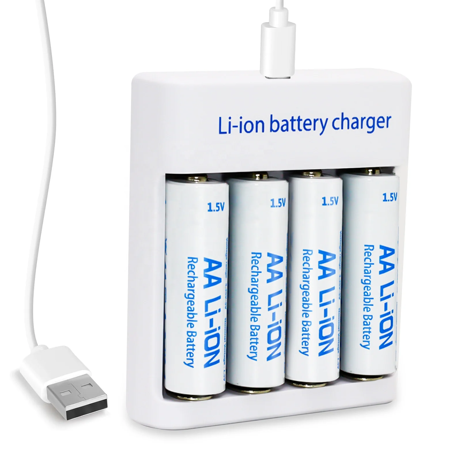 One charge four-lithium battery charger for smart lock toy camera lithium battery USB battery charger