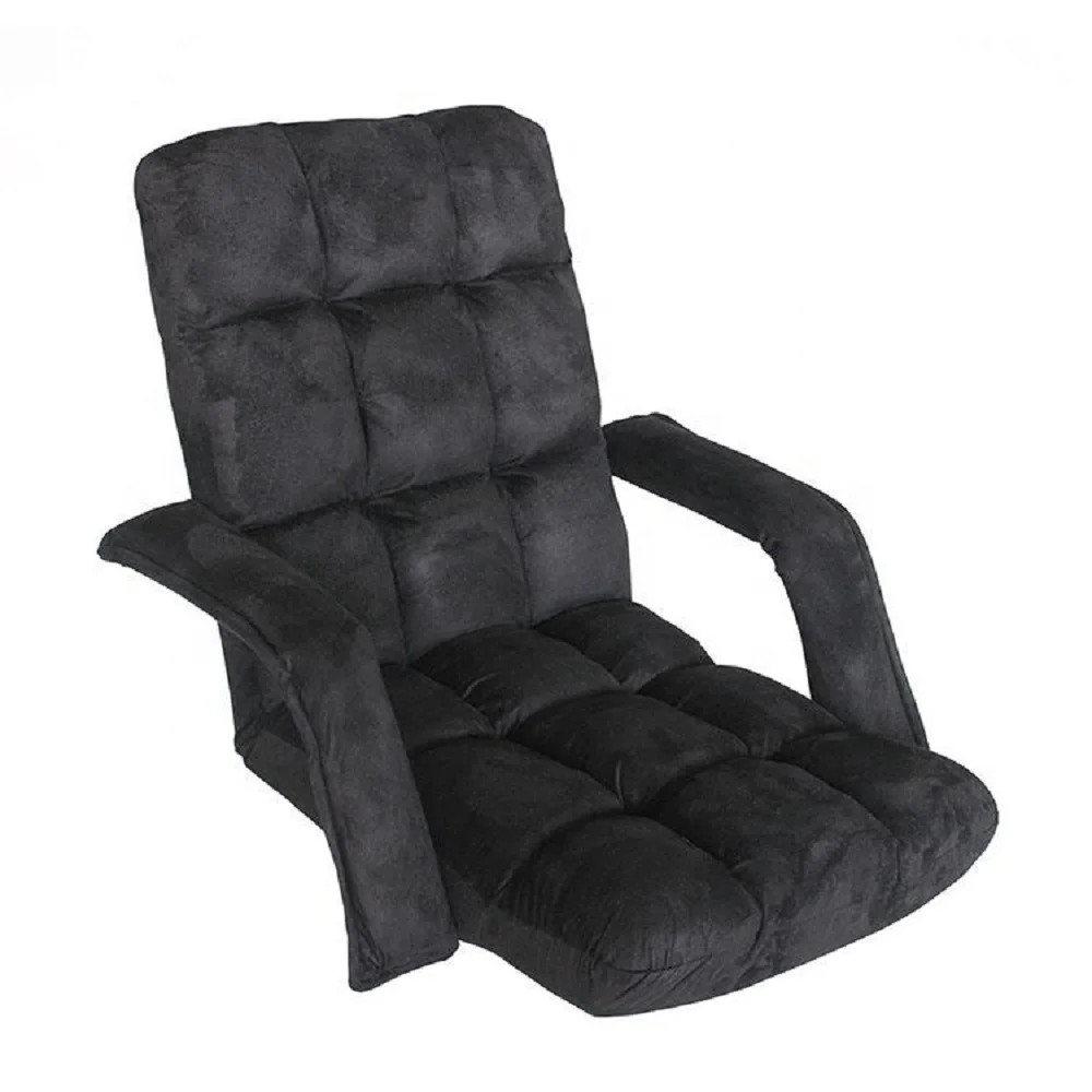 Outdoor Living Room Soft Folding Afjustable Korean Floor Cushion Chair Without Legs Armrest