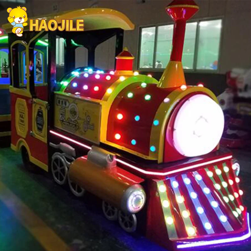 Antique Trackless Train for Children Electric Amusement Equipment for Playground & Scenic Shopping Mall Vintage Style