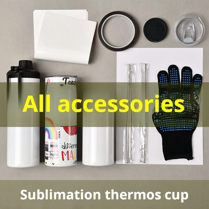 Customized 20oz automotive straight tube suction tube heat sublimation heat transfer printing stainless steel insulated cup