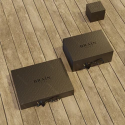 Custom Luxury Black Paper Magnet Foldable Folding Magnetic Gift Box Garment Apparel Clothing Packaging Bags Box With Ribbon