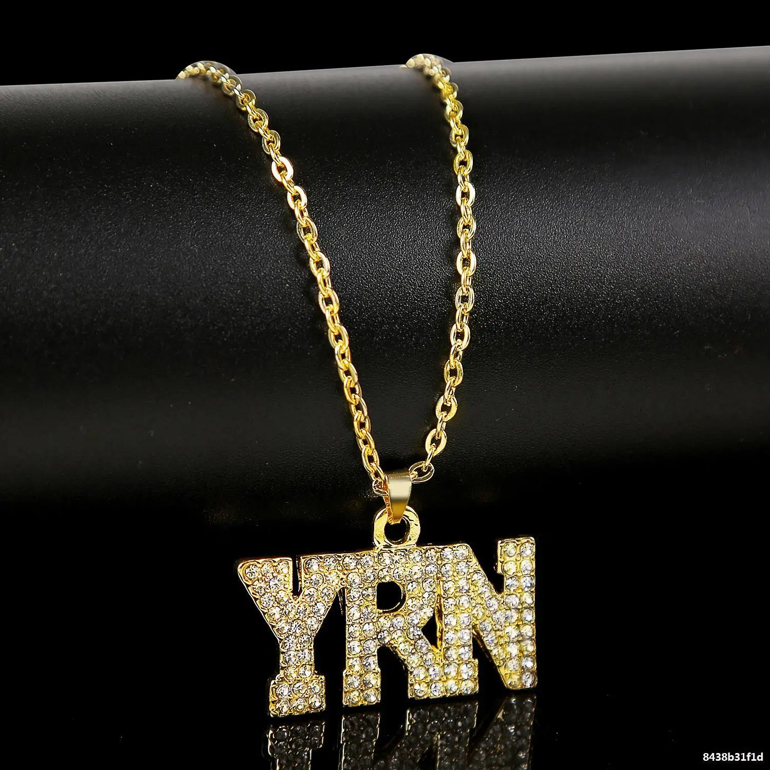Punk Style Boys Men Hip Hop Full Rhinestone King Shape Pendants Necklaces Iced Out Cuban Link Chain Hiphop Necklace Mens Jewelry
